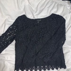 Lace Forever 21 crop top